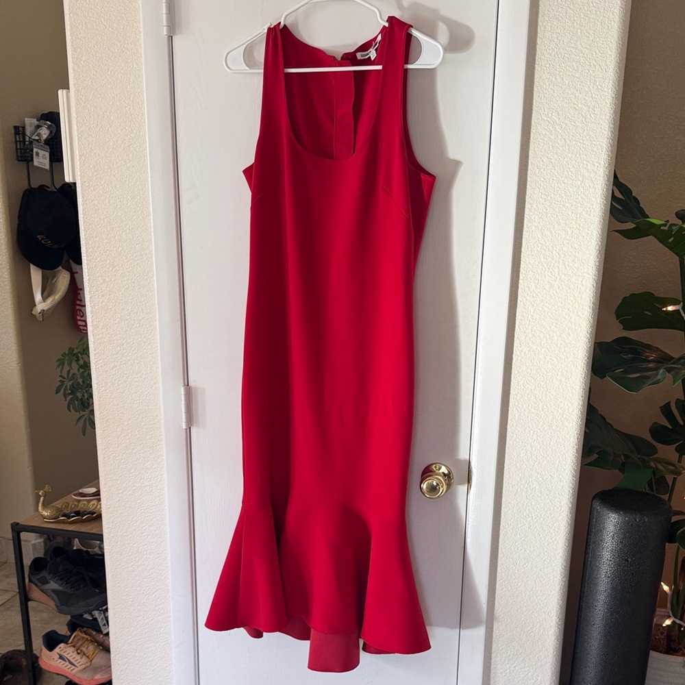 Elizabeth and James Red Midi Dress
